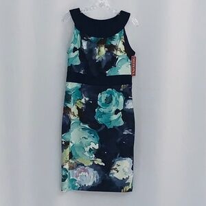 NWT Merona Sleeveless Navy Floral Dress